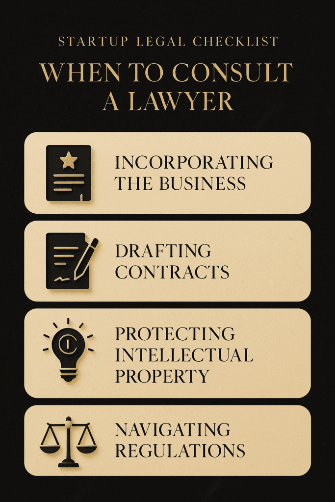 Startup Legal Checklist: When to Consult a Lawyer