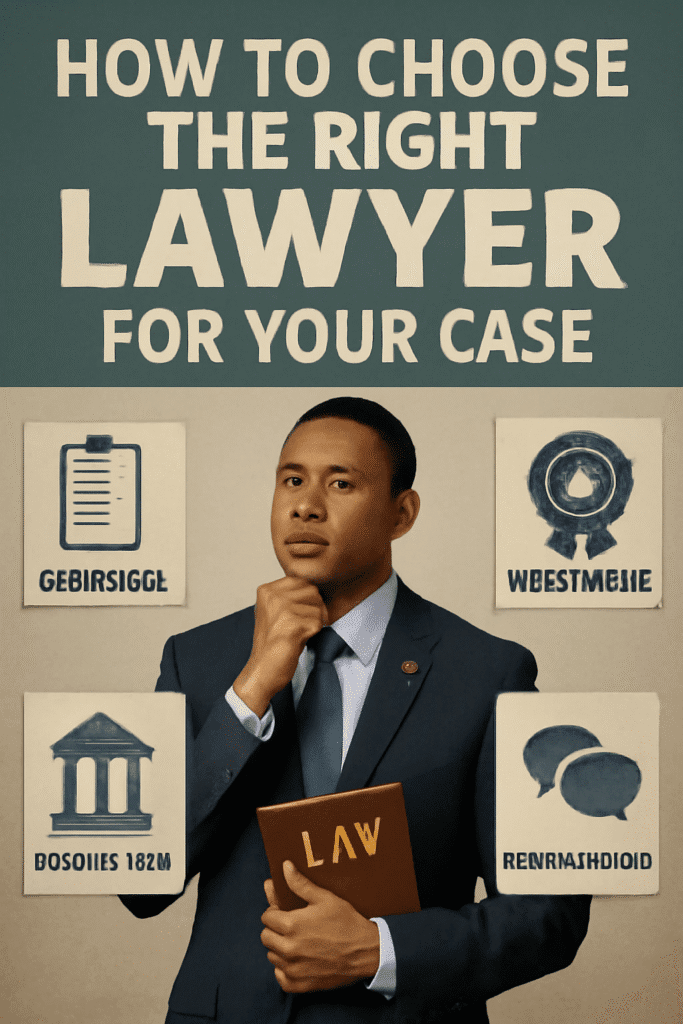 How to Choose the Right Lawyer for Your Case