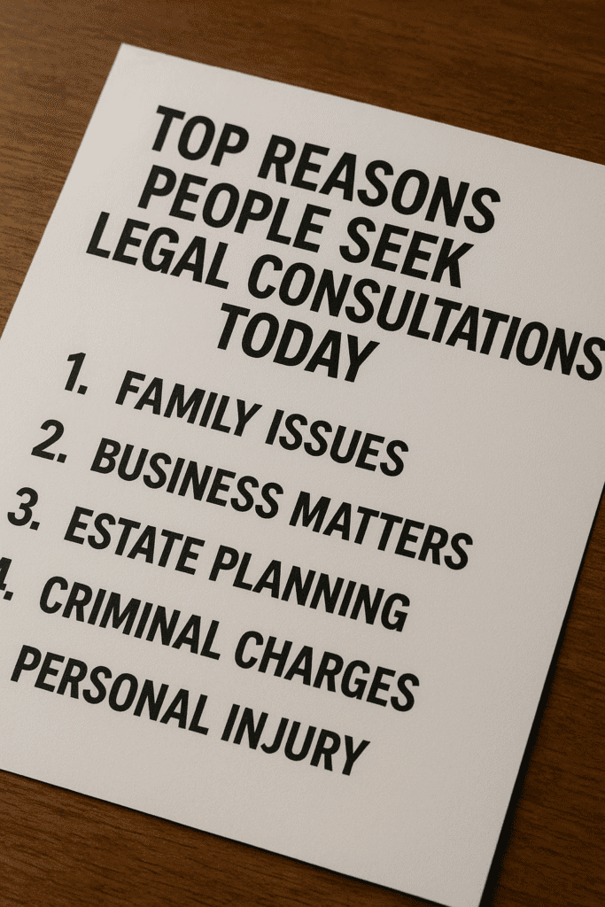 Top Reasons People Seek Legal Consultations Today